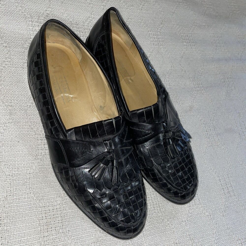 Johnston & Murphy Domani Men’s Dress Loafers Size 10.5 M Black Leather Business
